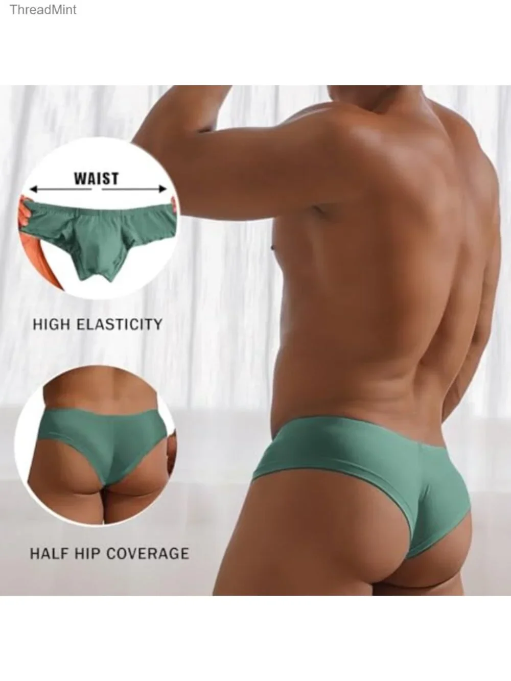 Men's Micro Modal Low Rise Bikini Briefs No Fly Pouch 4-Pack